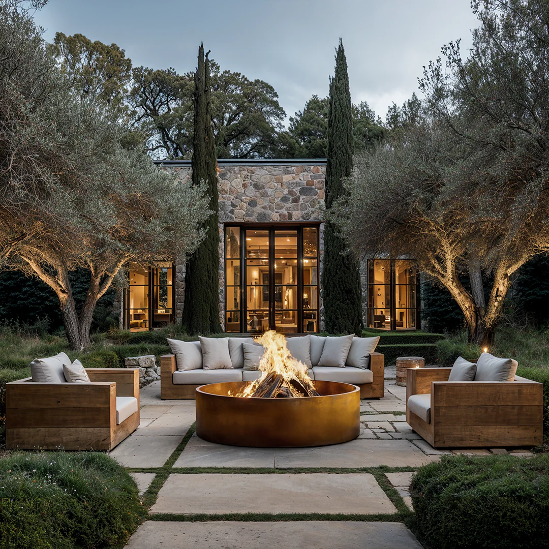 Logan Corten Steel Fire Pit – Heavy-Duty Outdoor Fire Pit Bowl with Natural Patina Finish