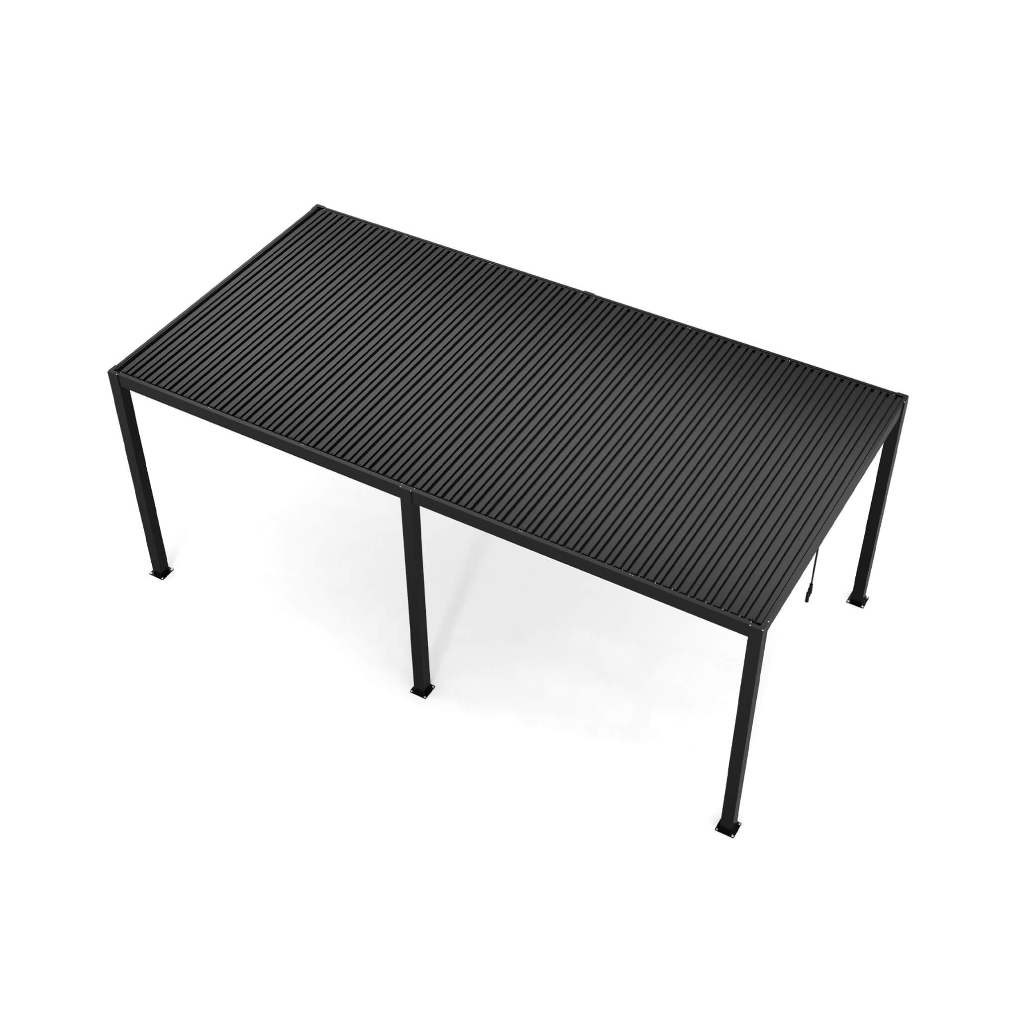 Saksby Alora Modern Louvered Aluminum Pergola 10x19 ft – Adjustable Roof Outdoor Pergola