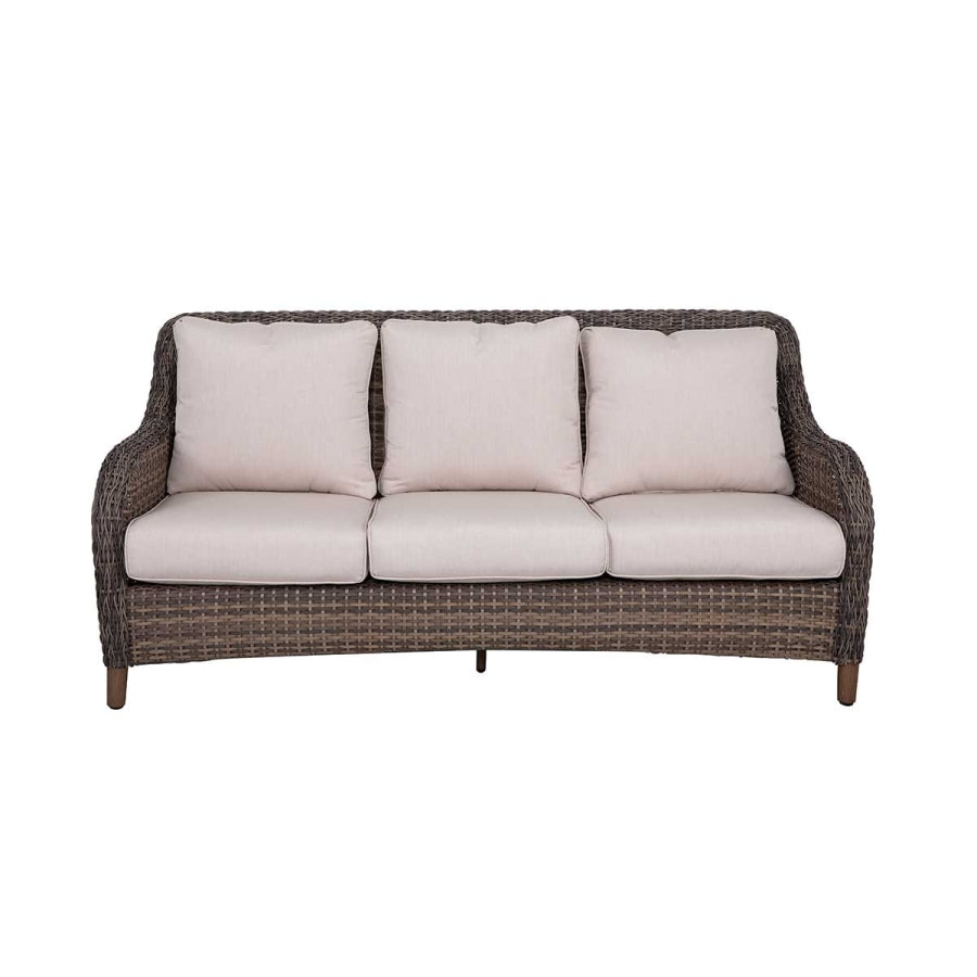 Mitchell 4-Piece Wicker Patio Set with Swivel Rocking Chair, Sofa & Sunbrella Cushions