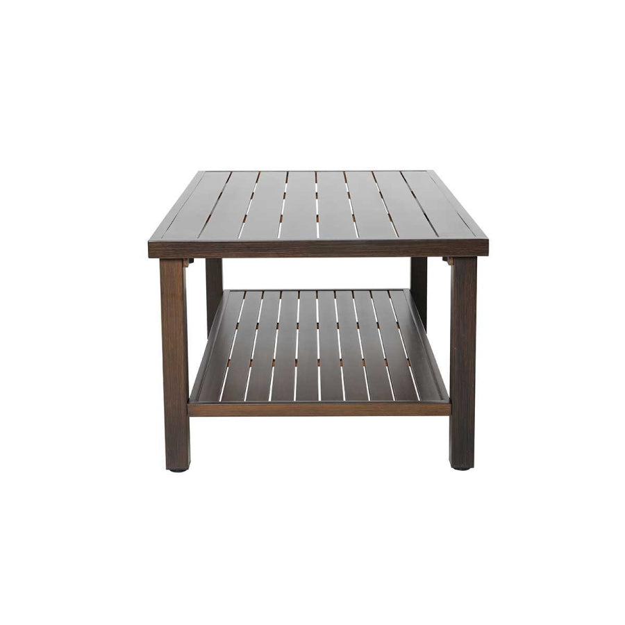 Beaufort 4-Piece Wicker Patio Set with Swivel Rocking Chairs, Sunbrella Cushions & Coffee Table
