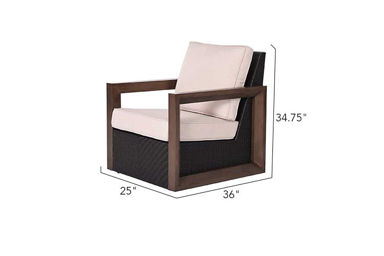 Delano 6-Piece Wicker Sectional Patio Set with Coffee Table, Seating for 8 & Cushions