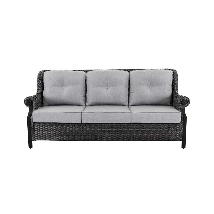 Lassen 3-Piece Wicker Patio Set with Sofa & Swivel Rocking Chairs, 6" Cushions