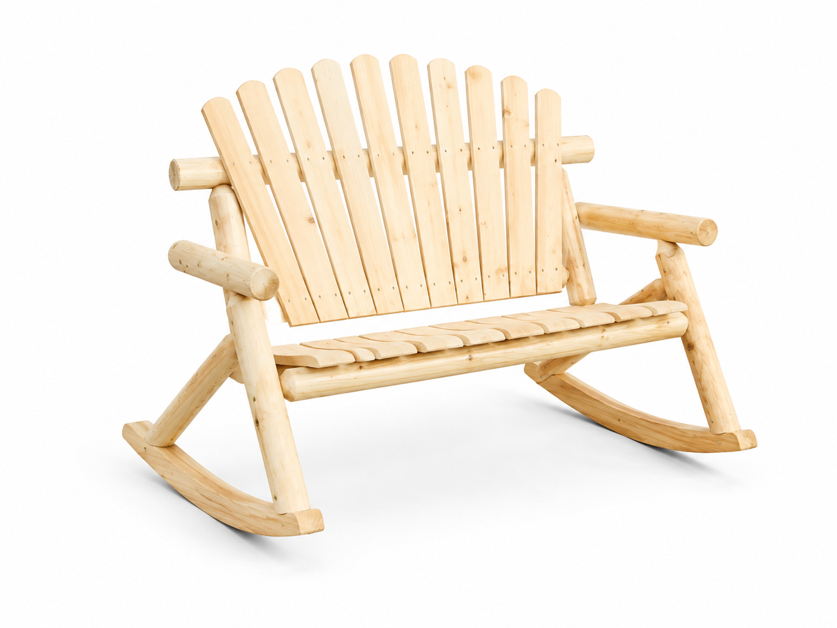 Rocking Outdoor Wooden Bench