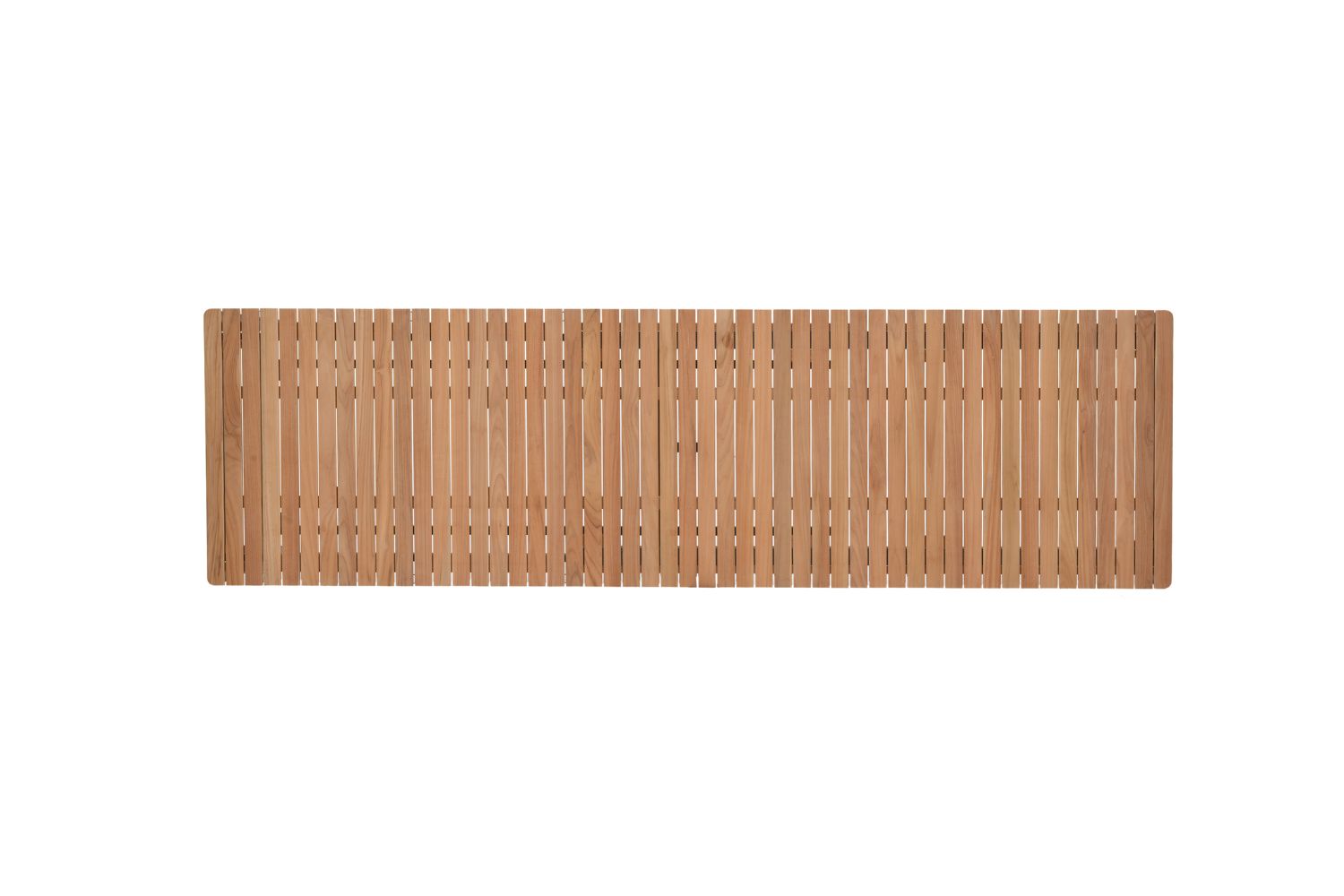 Topaz Dark Teak and Aluminum Rectangular Extendable Table