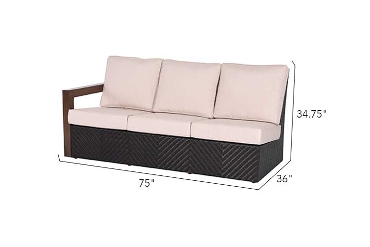 Delano 6-Piece Wicker Sectional Patio Set with Coffee Table, Seating for 8 & Cushions
