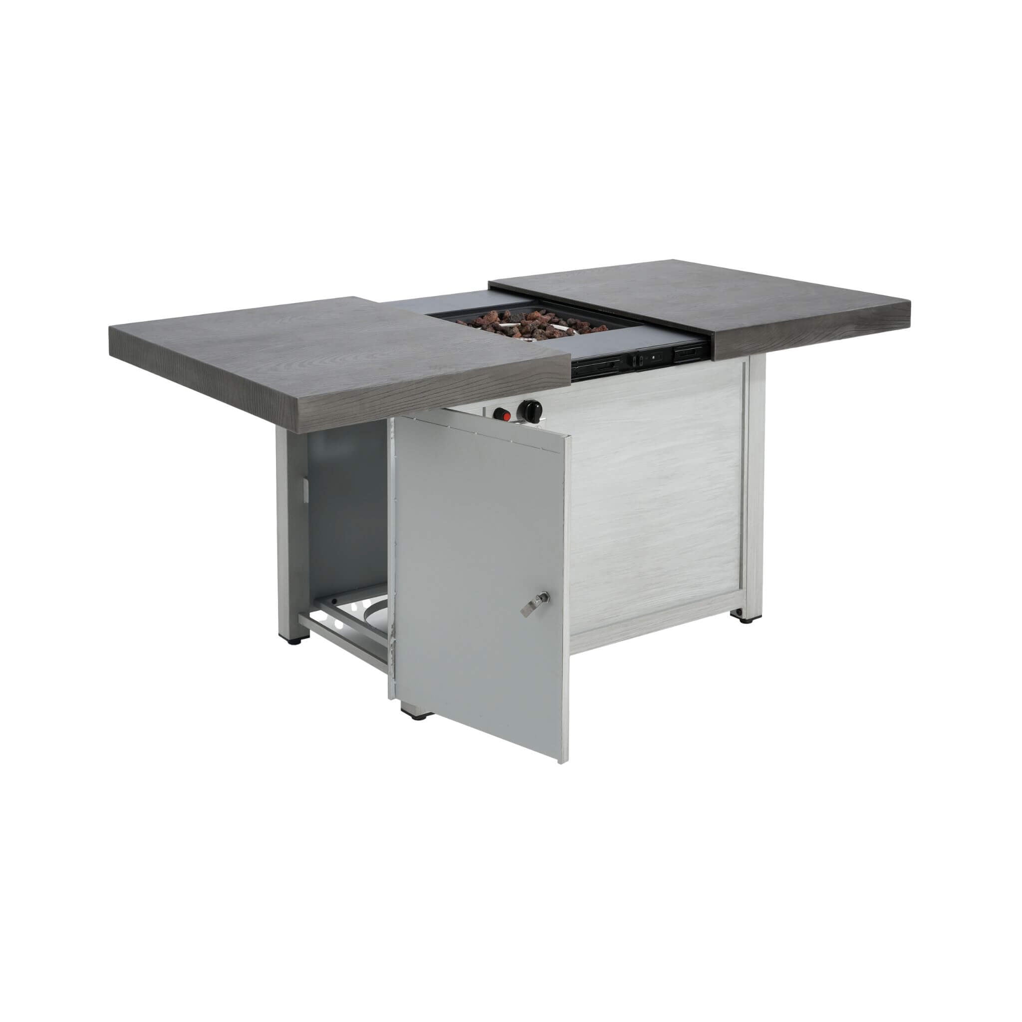 Alora 46–60 in Adjustable Aluminum Propane Fire Pit Table – 50,000 BTU Outdoor Fire Table