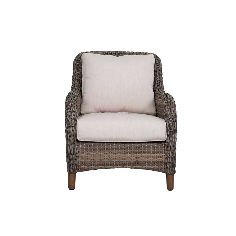 Mitchell 4-Piece Wicker Patio Set with Swivel Rocking Chair, Sofa & Sunbrella Cushions