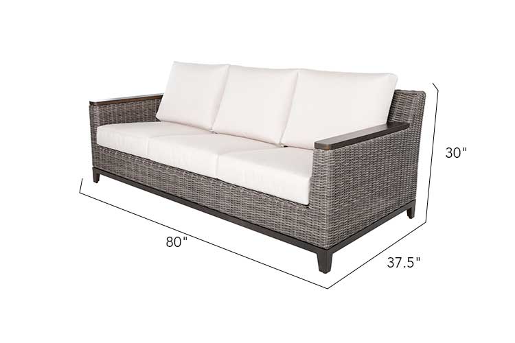 Beaufort 4-Piece Wicker Patio Set with Swivel Rocking Chairs, Sunbrella Cushions & Coffee Table