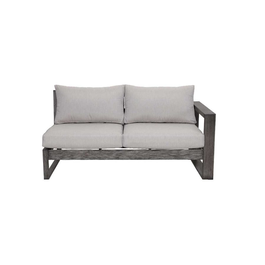 Walsh 4-Piece Aluminum Patio Sectional Sofa Set with Corner Seating & Coffee Table – Seats 5