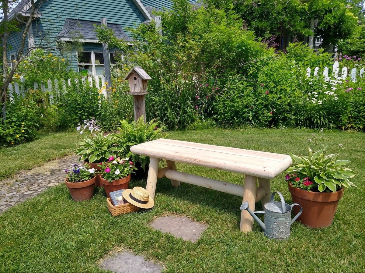 Outdoor Farmhouse Entryway Bench