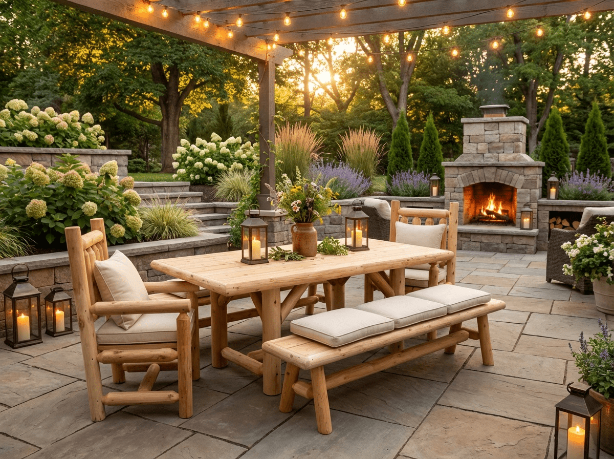 Outdoor Farmhouse Patio Table and Chairs