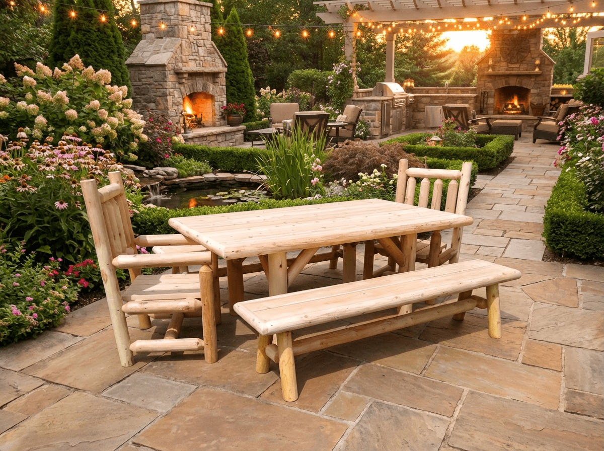 Outdoor Farmhouse Patio Table and Chairs