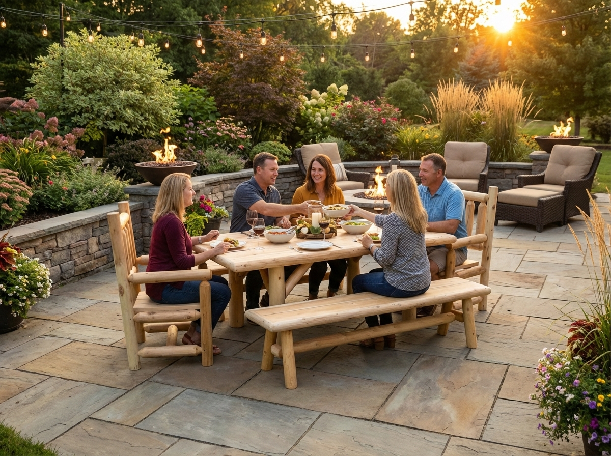 Outdoor Farmhouse Patio Table and Chairs