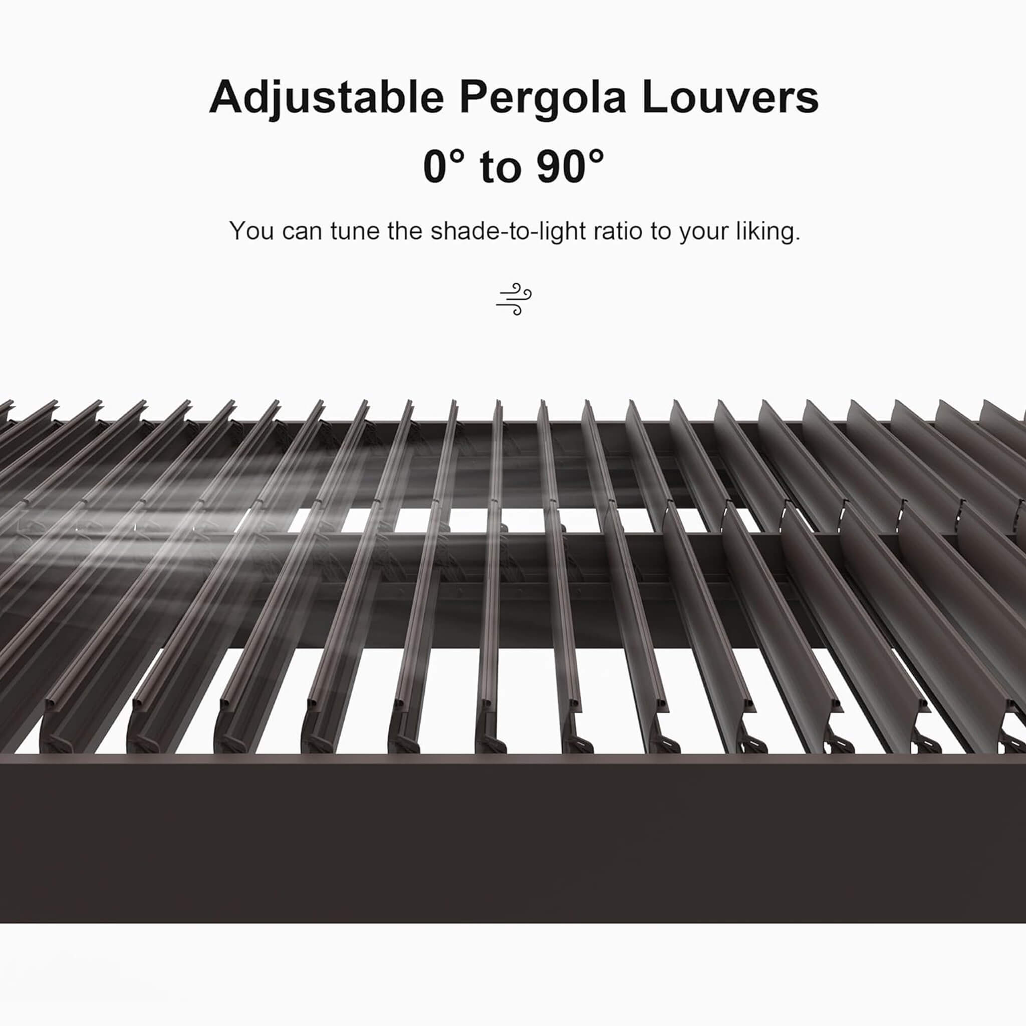 Alora Aluminum Louvered Pergola with LED Lighting & Adjustable Roof – Modern Smart Outdoor System