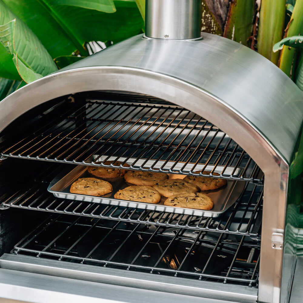 Summerset Freestanding Outdoor Propane Gas Pizza Oven with Cart & Side Shelves