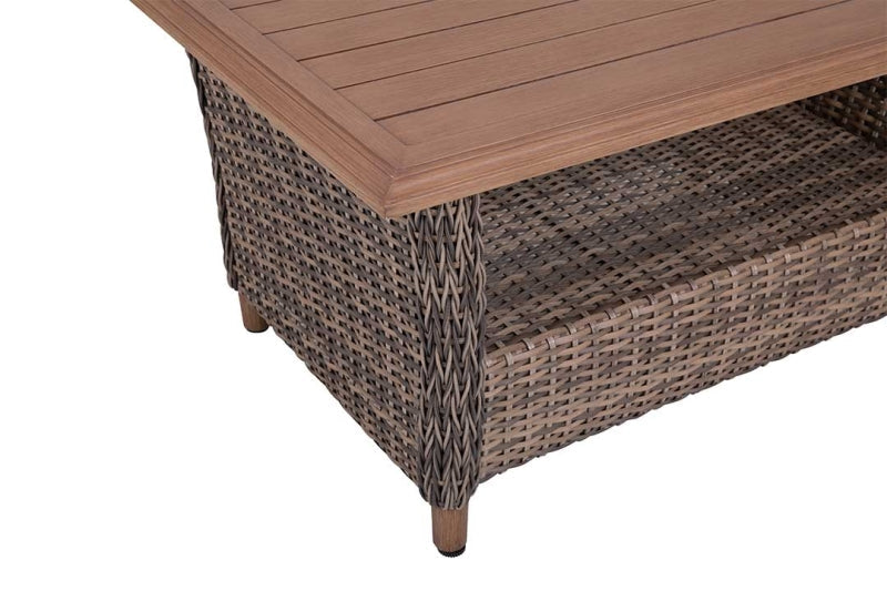 Mitchell 4-Piece Wicker Patio Set with Swivel Rocking Chair, Sofa & Sunbrella Cushions