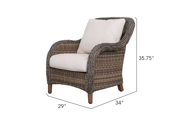 Mitchell 4-Piece Wicker Patio Set with Swivel Rocking Chair, Sofa & Sunbrella Cushions