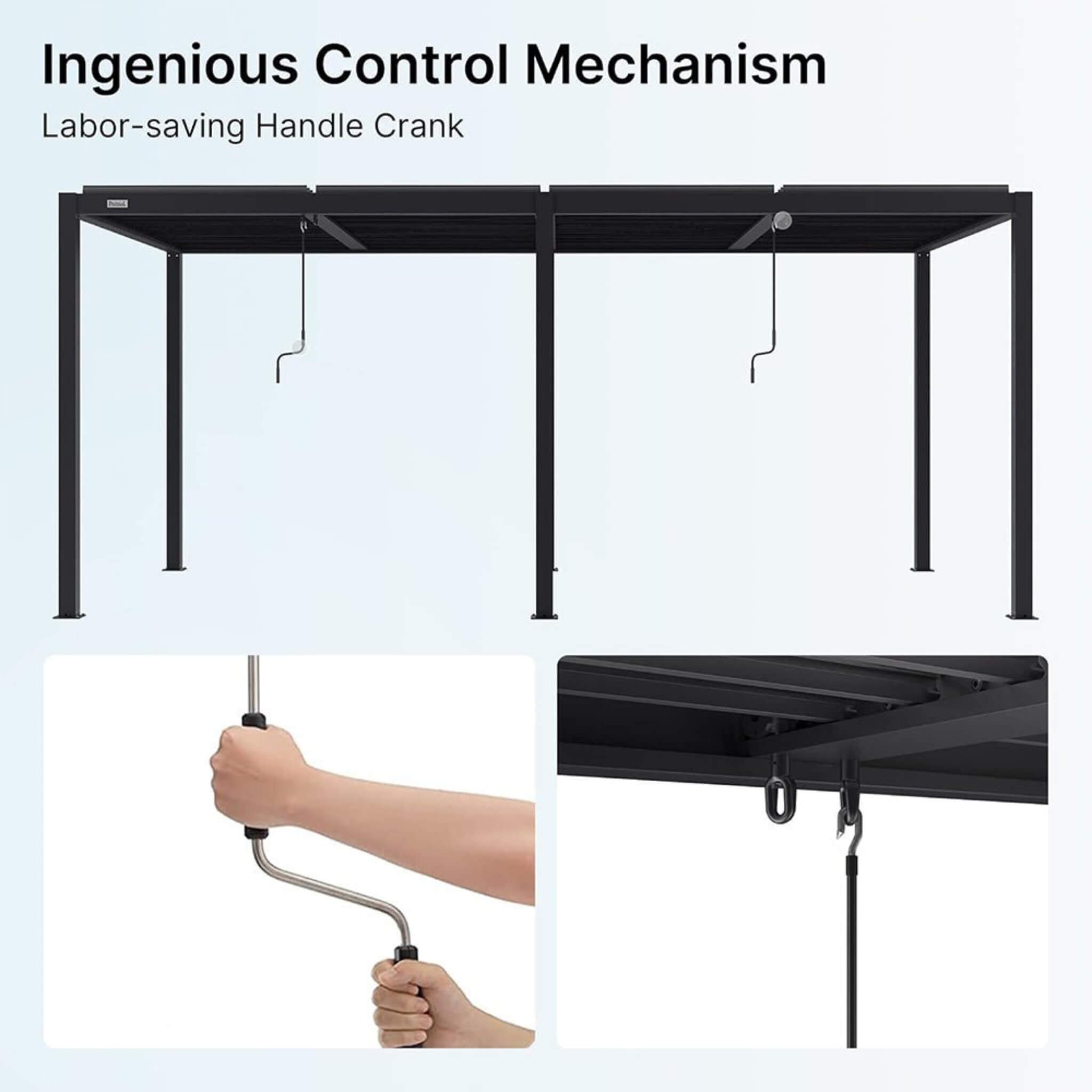 Saksby Alora Aluminum Driveway Pergola with Polycarbonate Roof