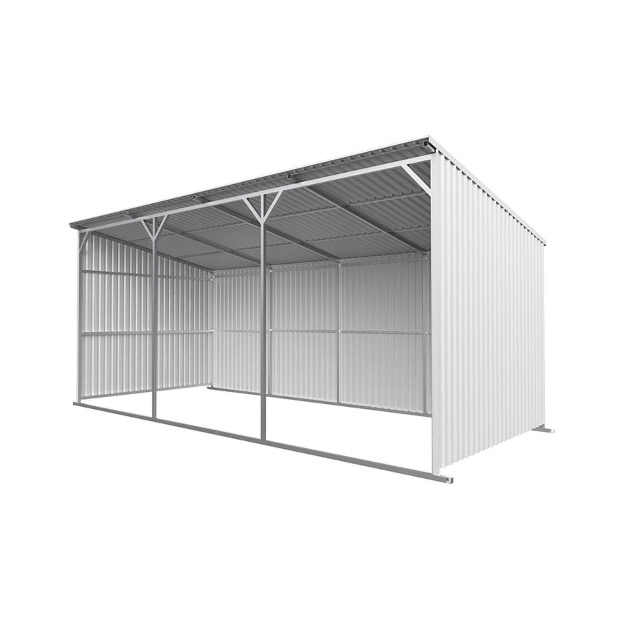 Alora 12 ft. x 25 ft. Heavy-Duty Galvanized Steel Outdoor Storage Shed & Equipment Shelter