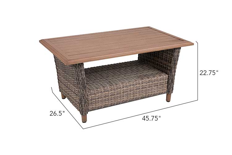 Mitchell 4-Piece Wicker Patio Set with Swivel Rocking Chair, Sofa & Sunbrella Cushions