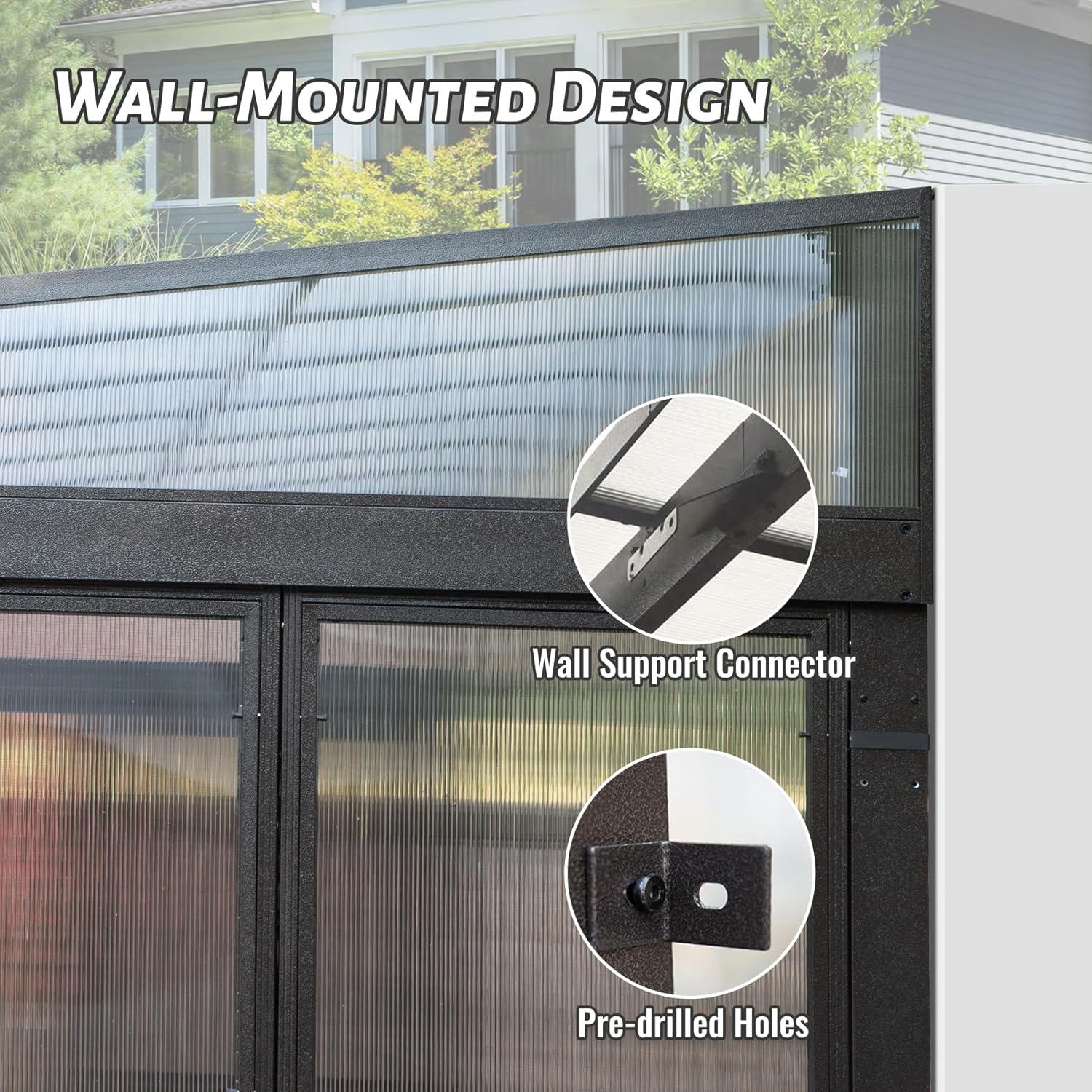 12x16FT All Season Sunroom with Detachable Polycarbonate Windows