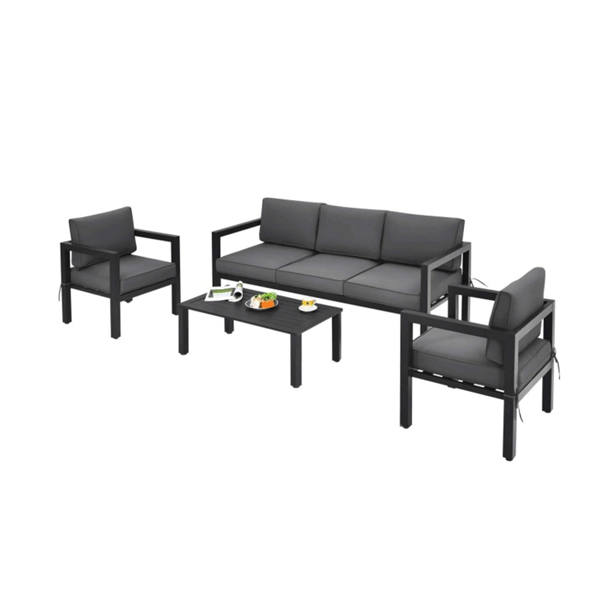 Alora 4-Piece Aluminum Outdoor Seating Set