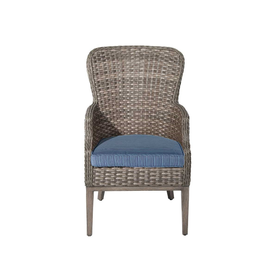 Tenaya 5-Piece Wicker Patio Dining Set with Round Table, Cushions & Aluminum Frame