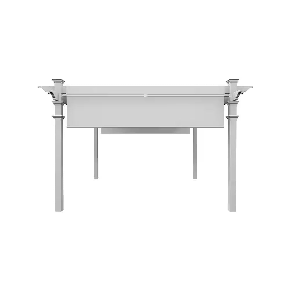 144"L X 144"W X 106"H Vinyl Monterey Canopy Pergola, White, VA42073