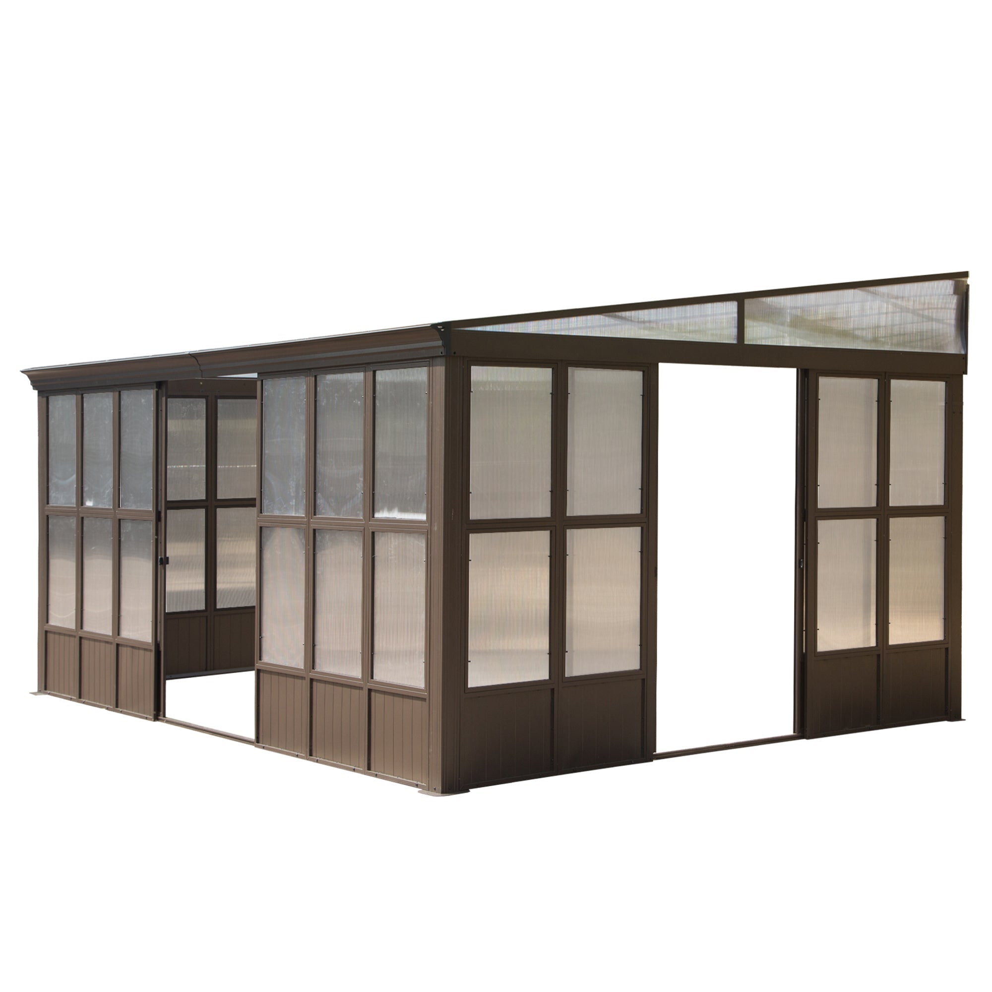 12x16FT All Season Sunroom with Detachable Polycarbonate Windows