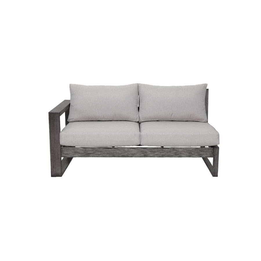 Walsh 4-Piece Aluminum Patio Sectional Sofa Set with Corner Seating & Coffee Table – Seats 5