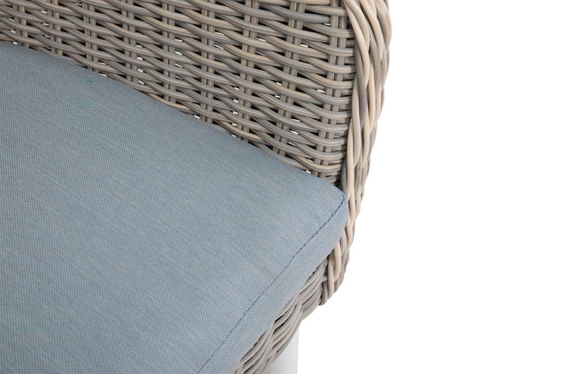 Allux 7-Piece Wicker Patio Dining Set with Ceramic Top Table & Cushioned Chairs – Seats 6