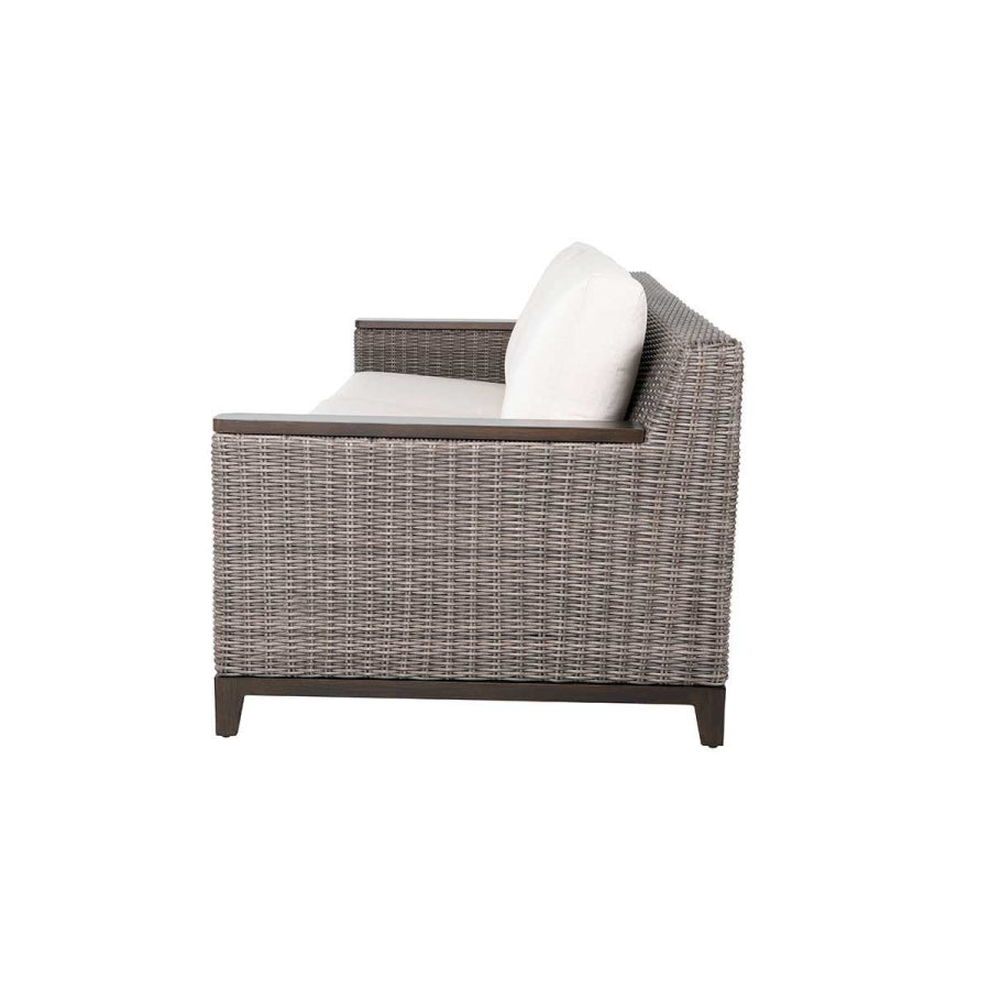 Beaufort 4-Piece Wicker Patio Set with Swivel Rocking Chairs, Sunbrella Cushions & Coffee Table