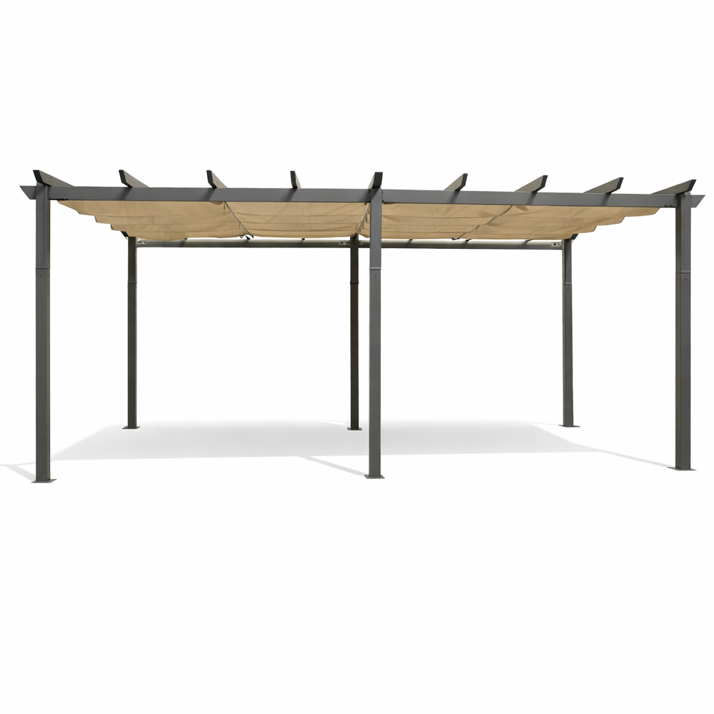 Alora 11x20 ft Retractable Pergola with Adjustable Dual Canopy & Aluminum Frame