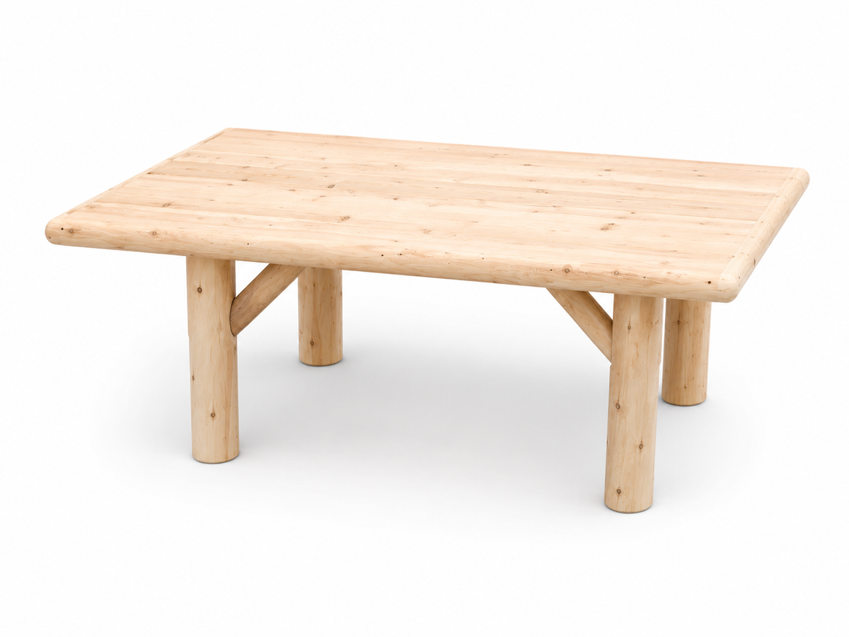natural wood rectangular table 