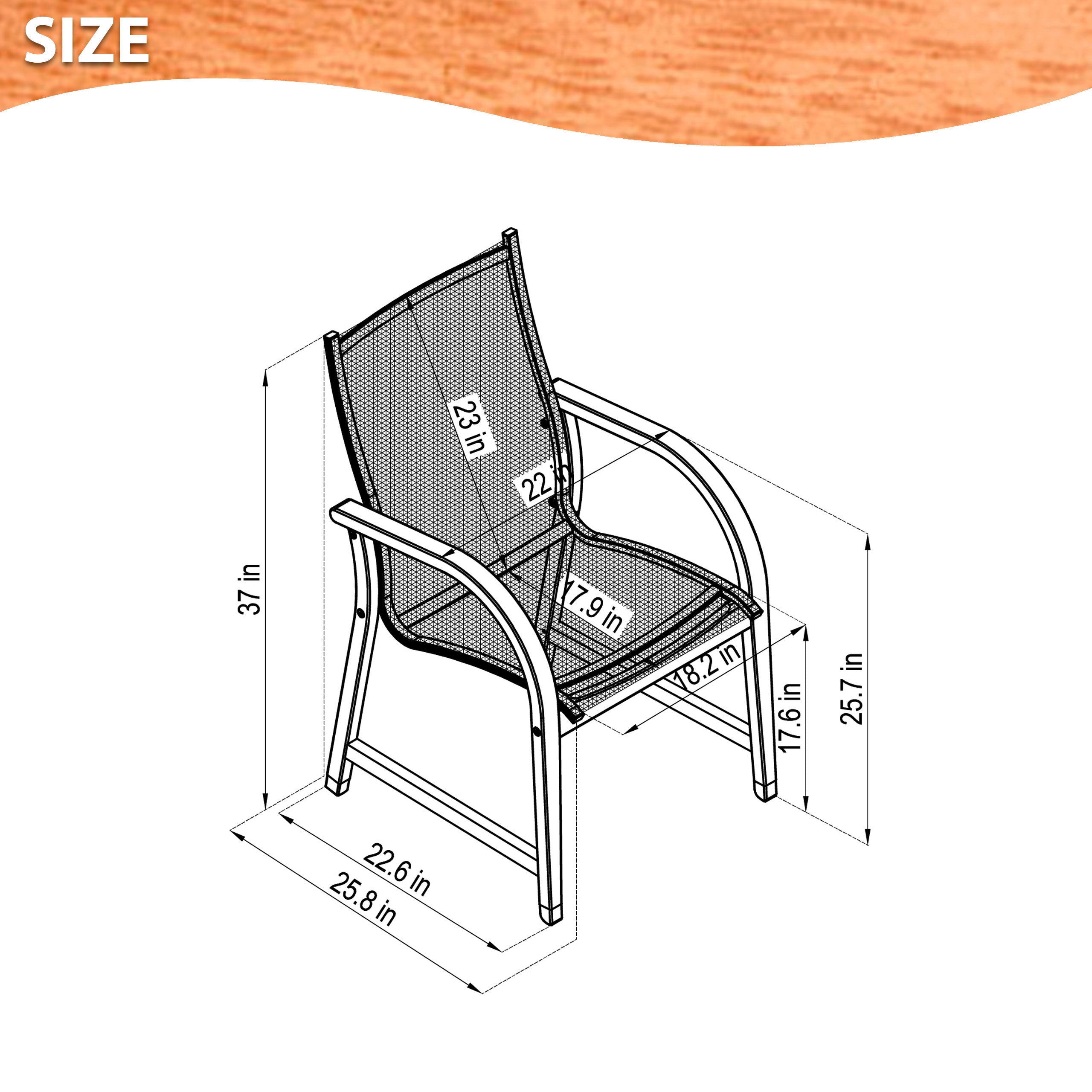 Rinjani Rectangular Table and 6 Manhattan Black Armchair