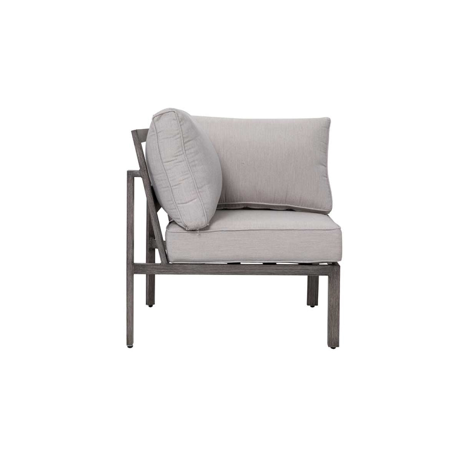 Walsh 4-Piece Aluminum Patio Sectional Sofa Set with Corner Seating & Coffee Table – Seats 5