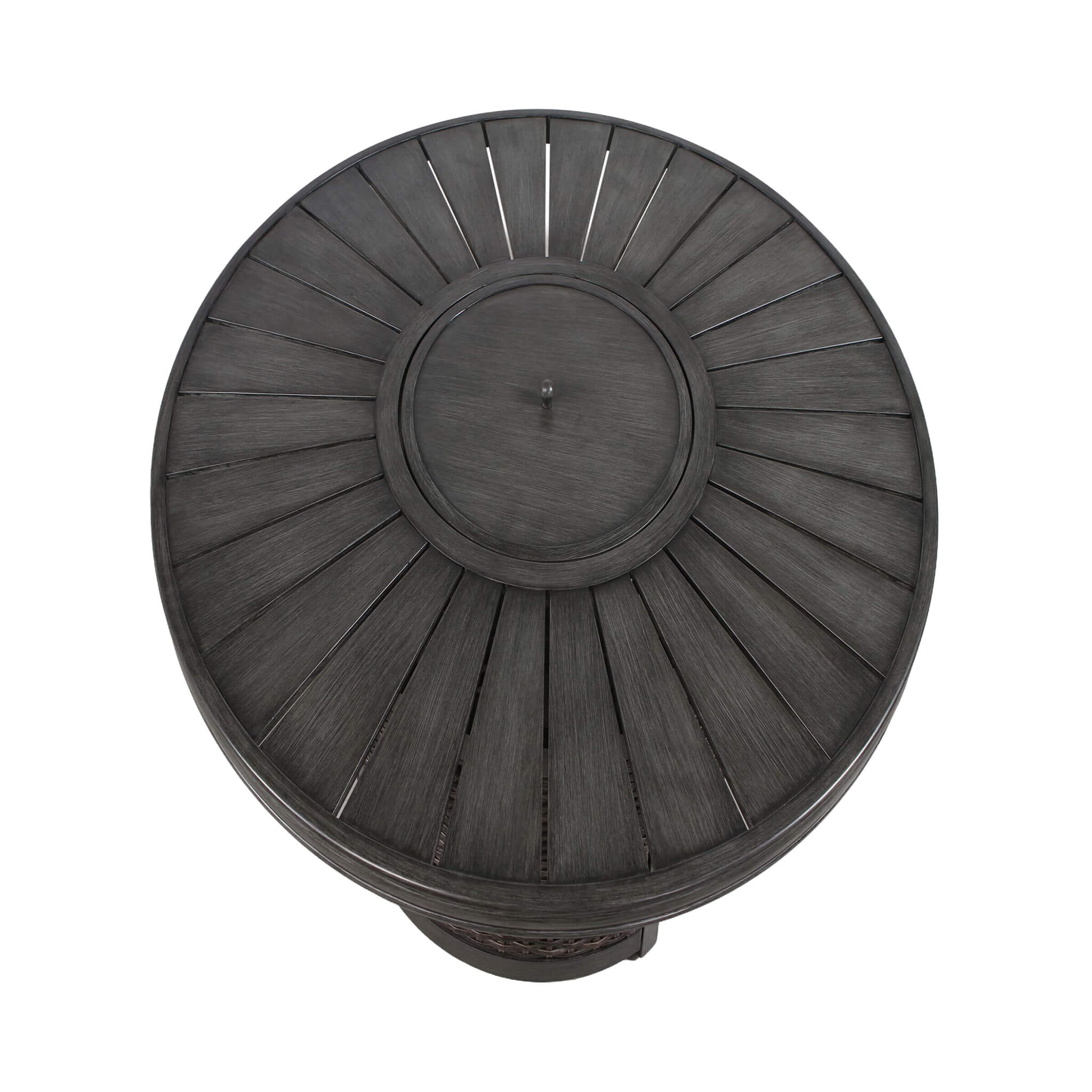 Alora 52 in Wicker Propane Fire Pit Table with Aluminum Top – 60,000 BTU Outdoor Fire Table