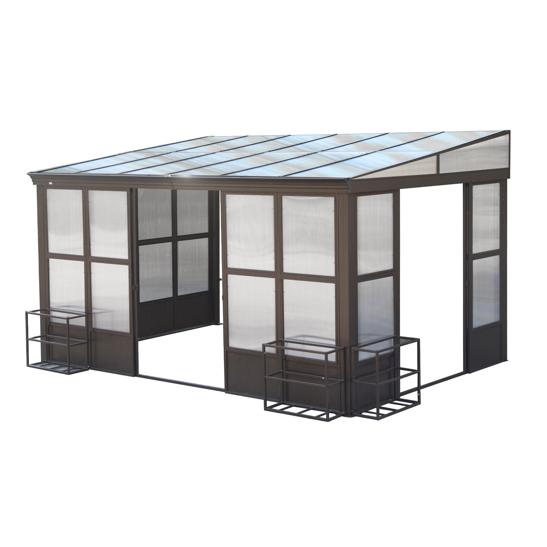 10x12FT All Season Aluminum Sunroom with Detachable Windows