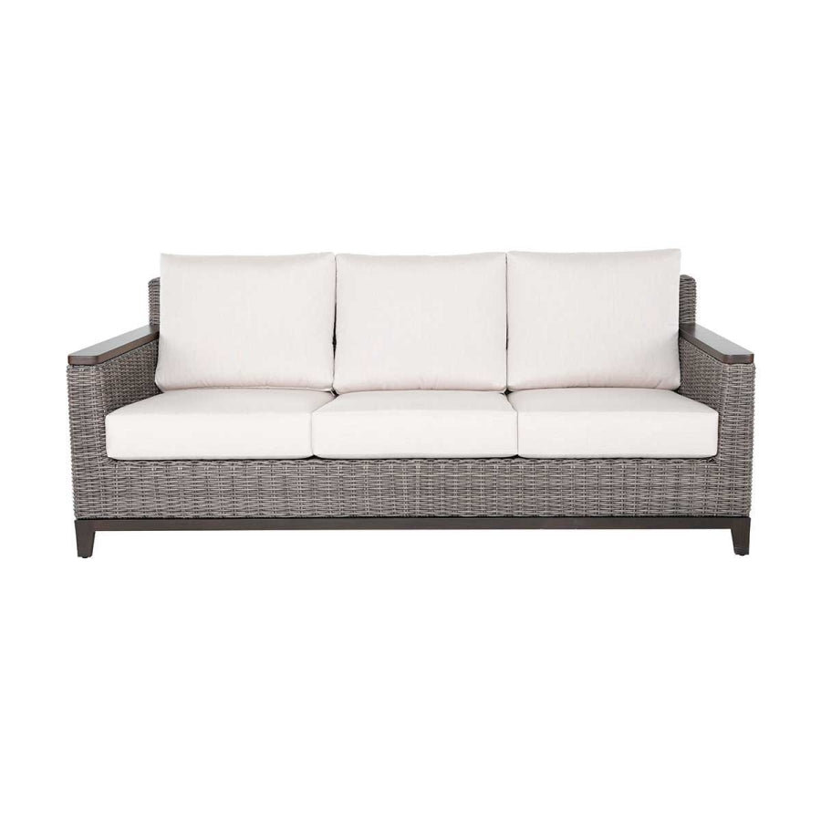 Beaufort 4-Piece Wicker Patio Set with Swivel Rocking Chairs, Sunbrella Cushions & Coffee Table