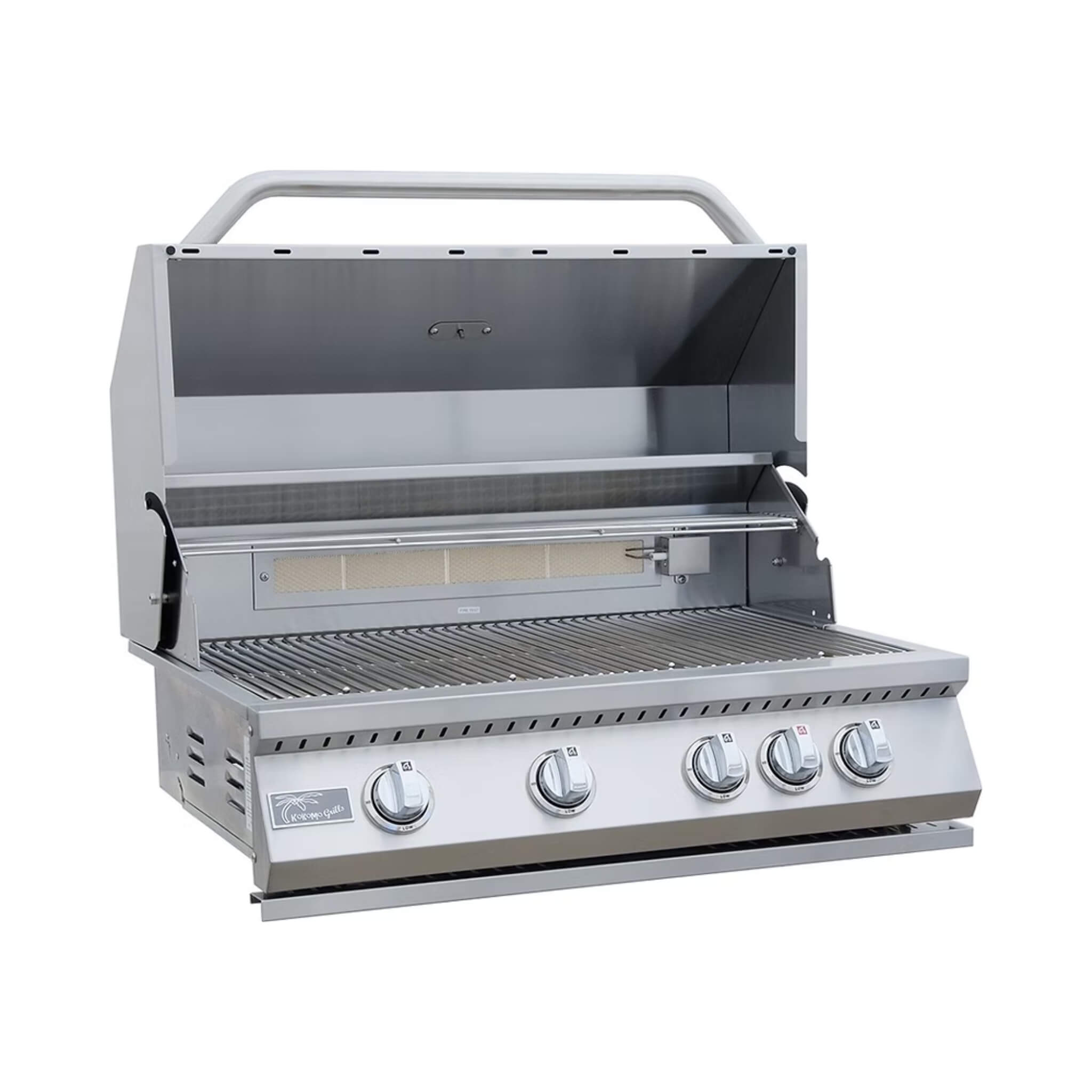 KoKoMo Grills 7FT Straight BBQ Island With Built-In BBQ And Refrigerator [Made-To-Order]