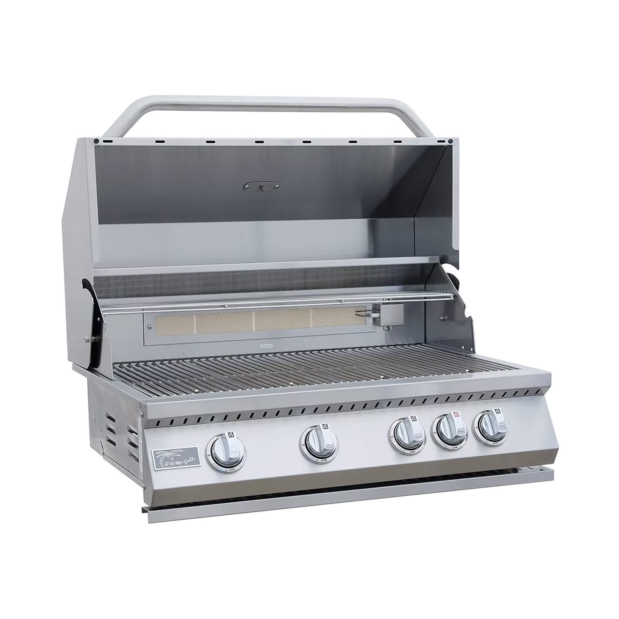 KoKoMo Grills Baja 9FT BBQ Island With LEDs, Built-In BBQ And Refrigerator [Made-To-Order]