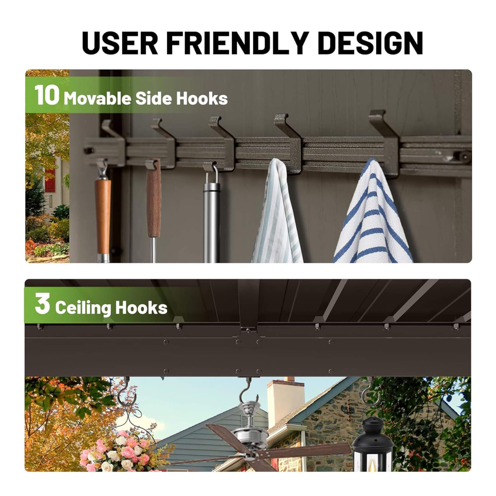 Alora 9x10 ft Hardtop Grill Gazebo with Slanted Roof – Outdoor BBQ Shelter