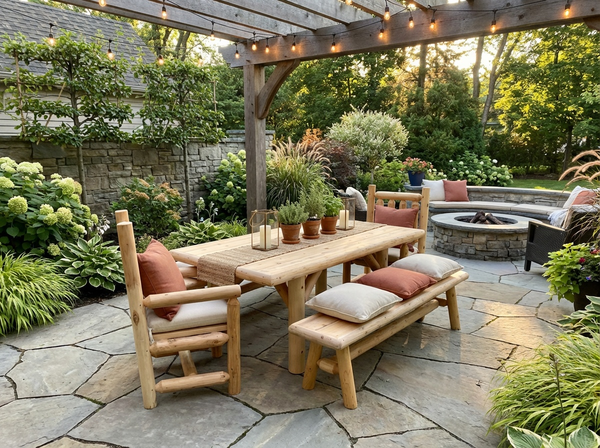 Outdoor Farmhouse Patio Table and Chairs