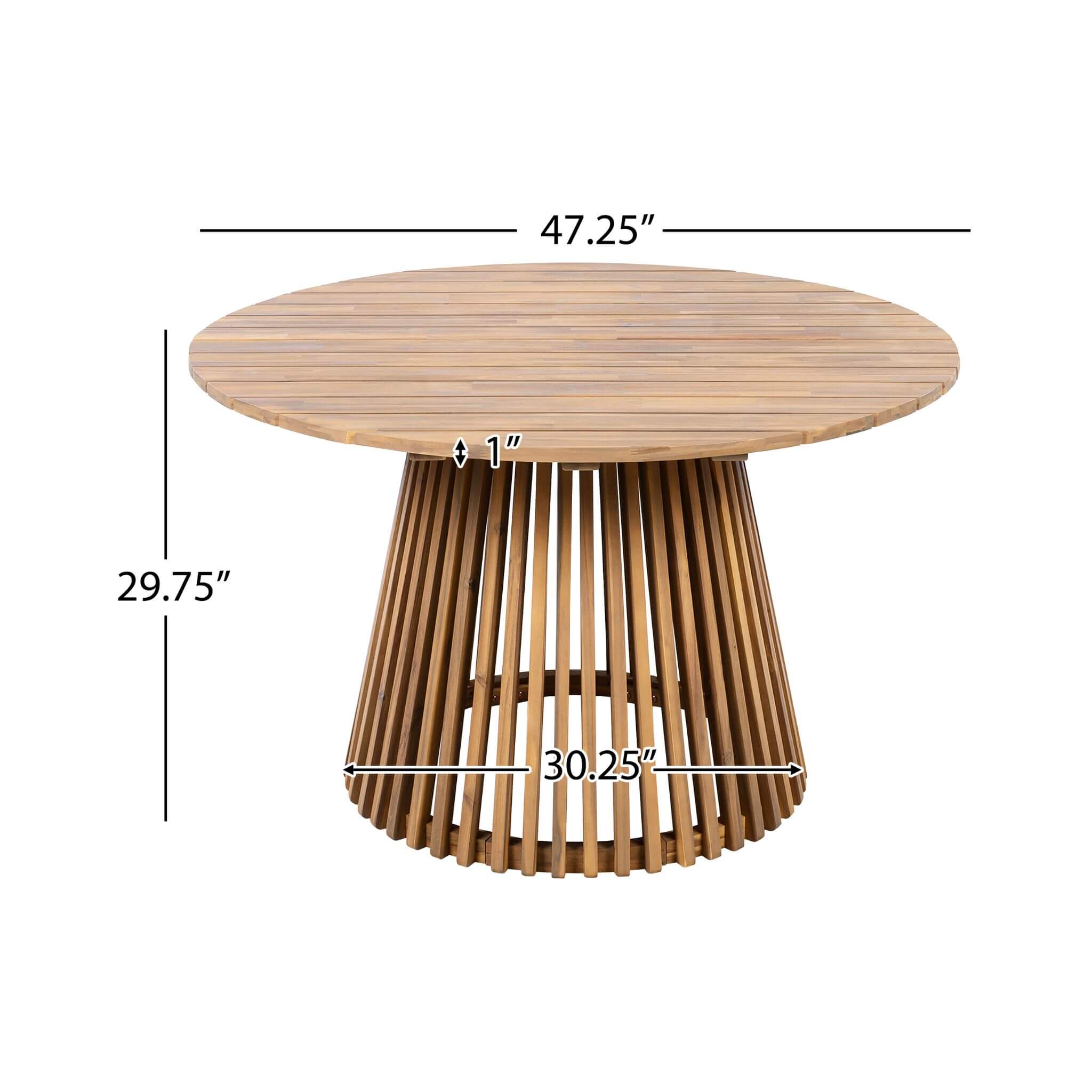 Alora 5-Piece Acacia Wood Outdoor Dining Set with Braided Chairs & Cushions