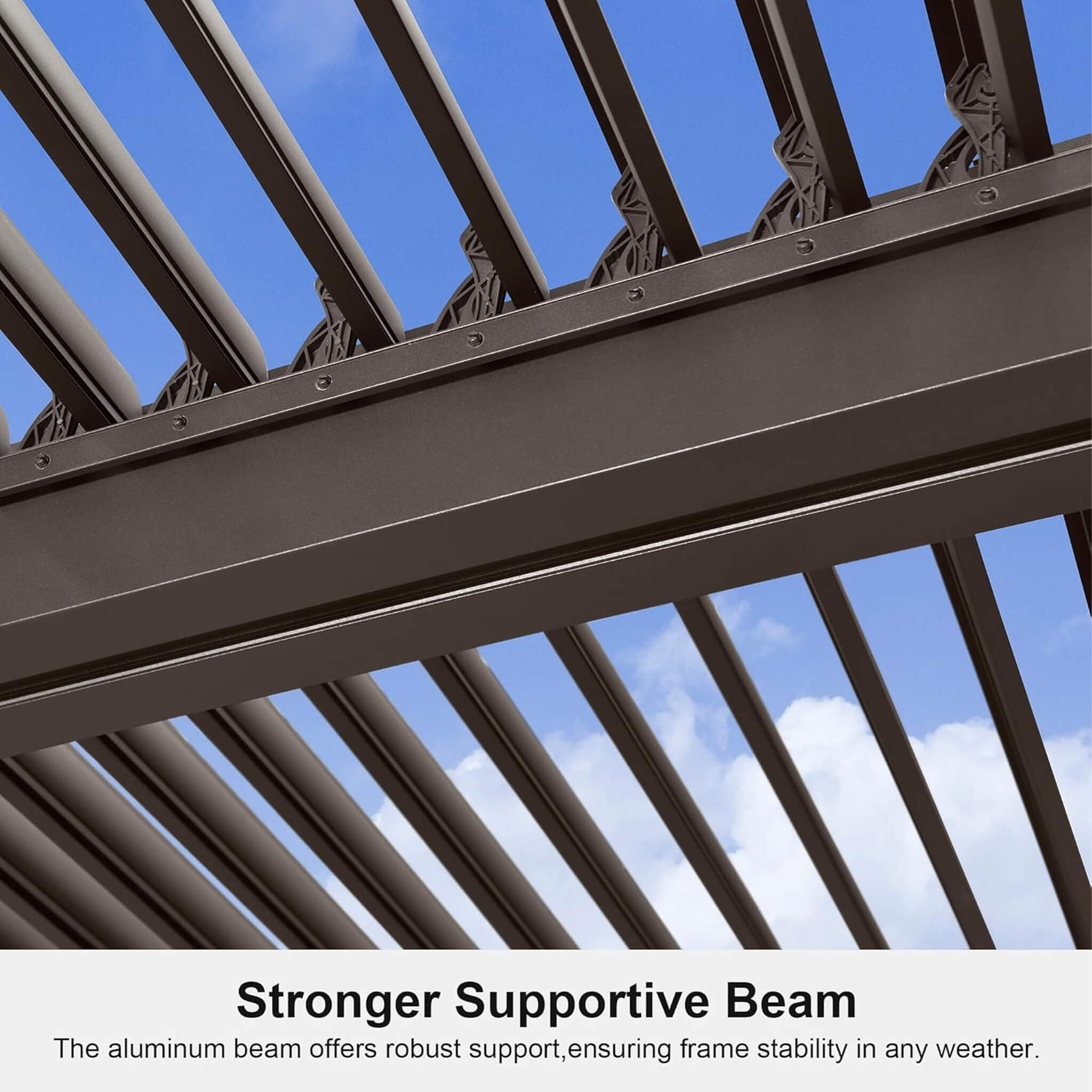 Alora Aluminum Louvered Pergola with LED Lighting & Adjustable Roof – Modern Smart Outdoor System