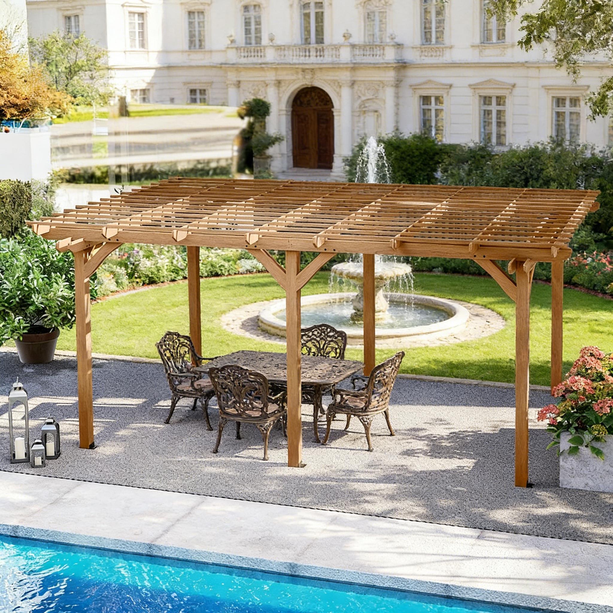 Saksby Wooden Grape Trellis Pergola