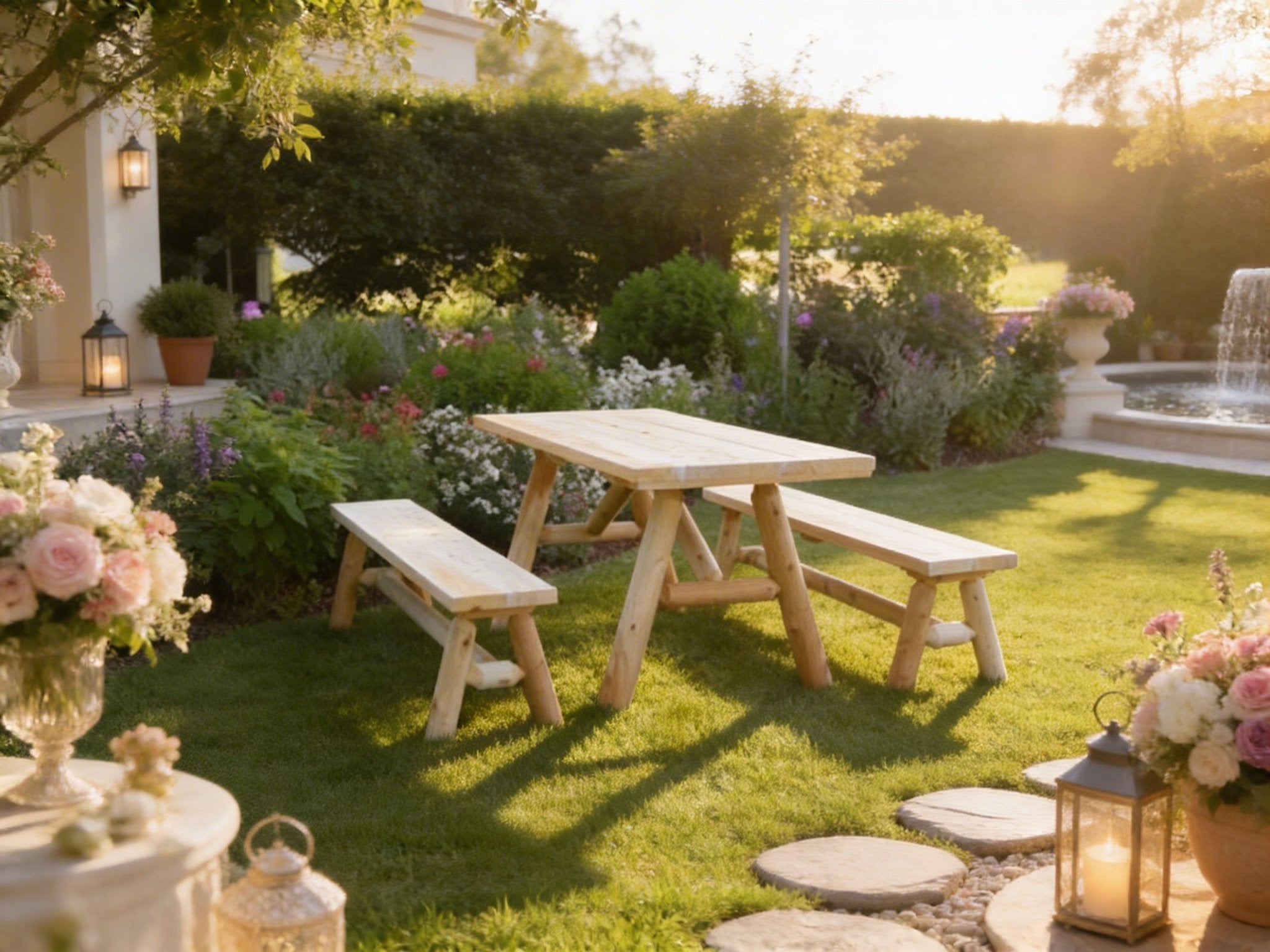 Solid Wood Farmhouse Dining Table