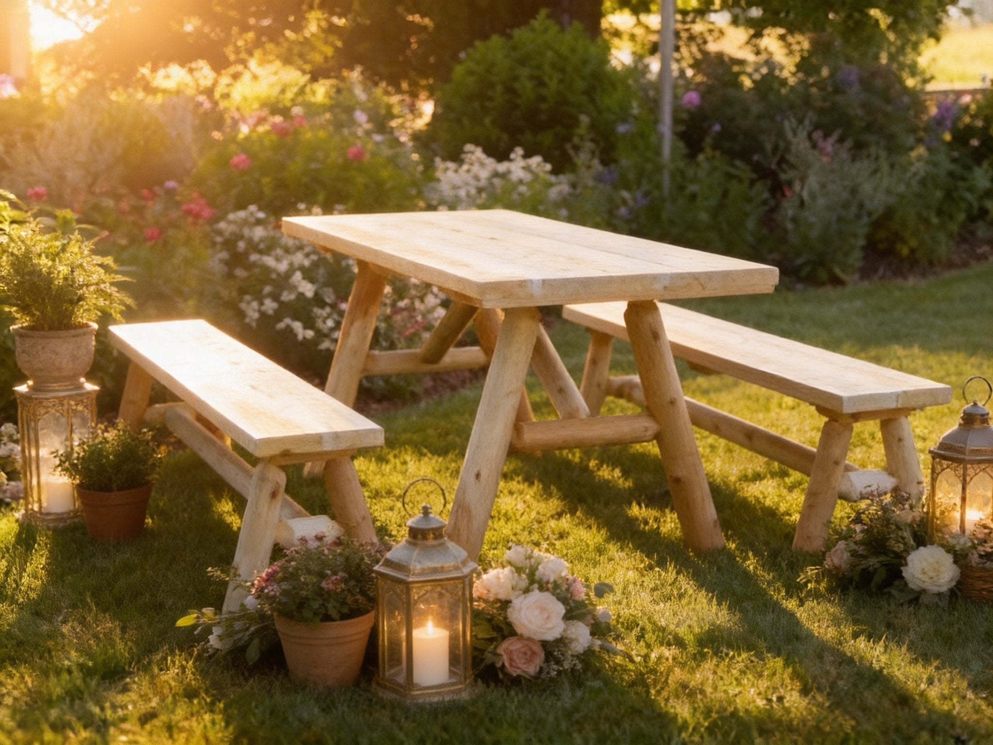 Solid Wood Farmhouse Dining Table