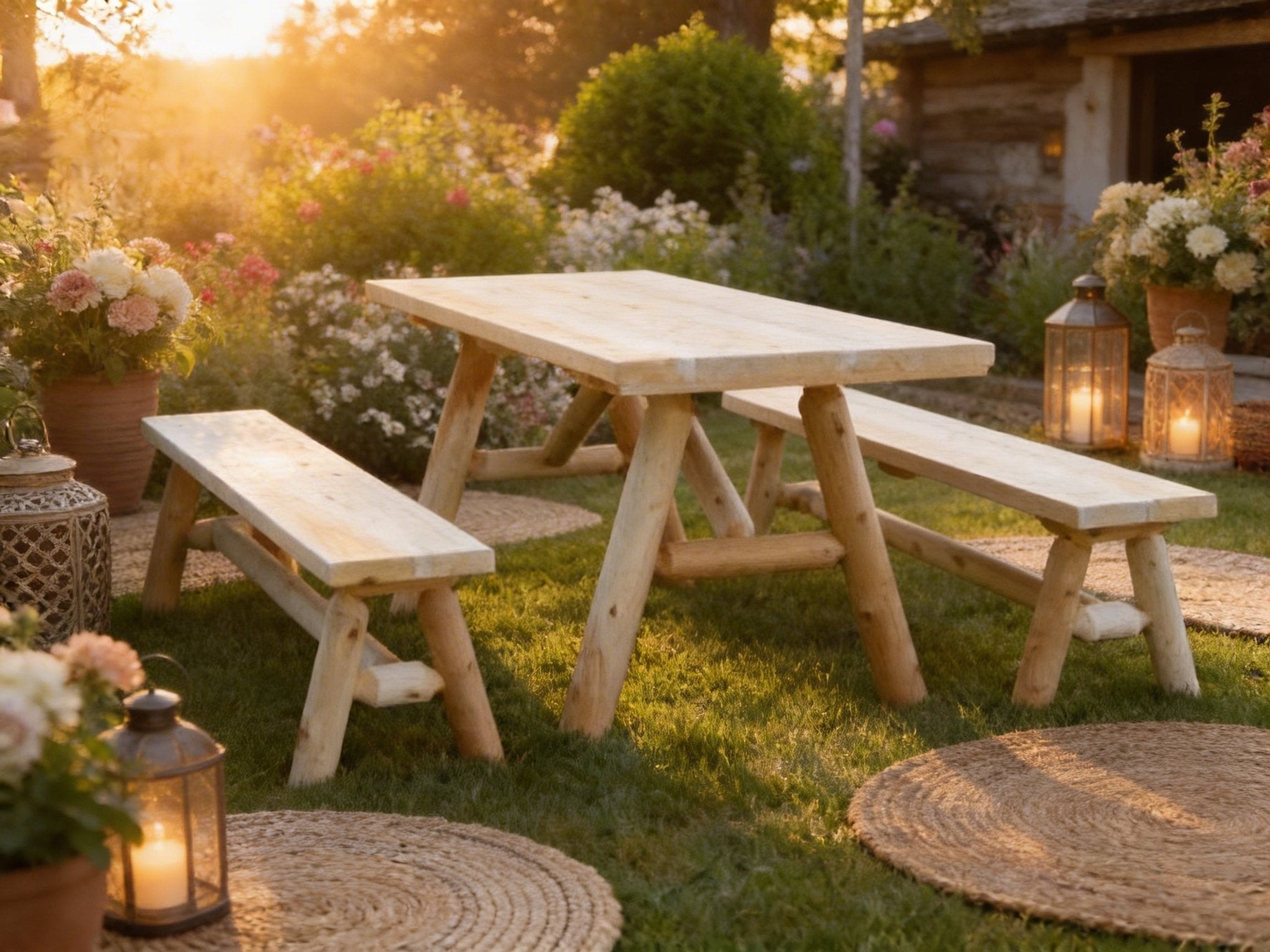 Solid Wood Farmhouse Dining Table