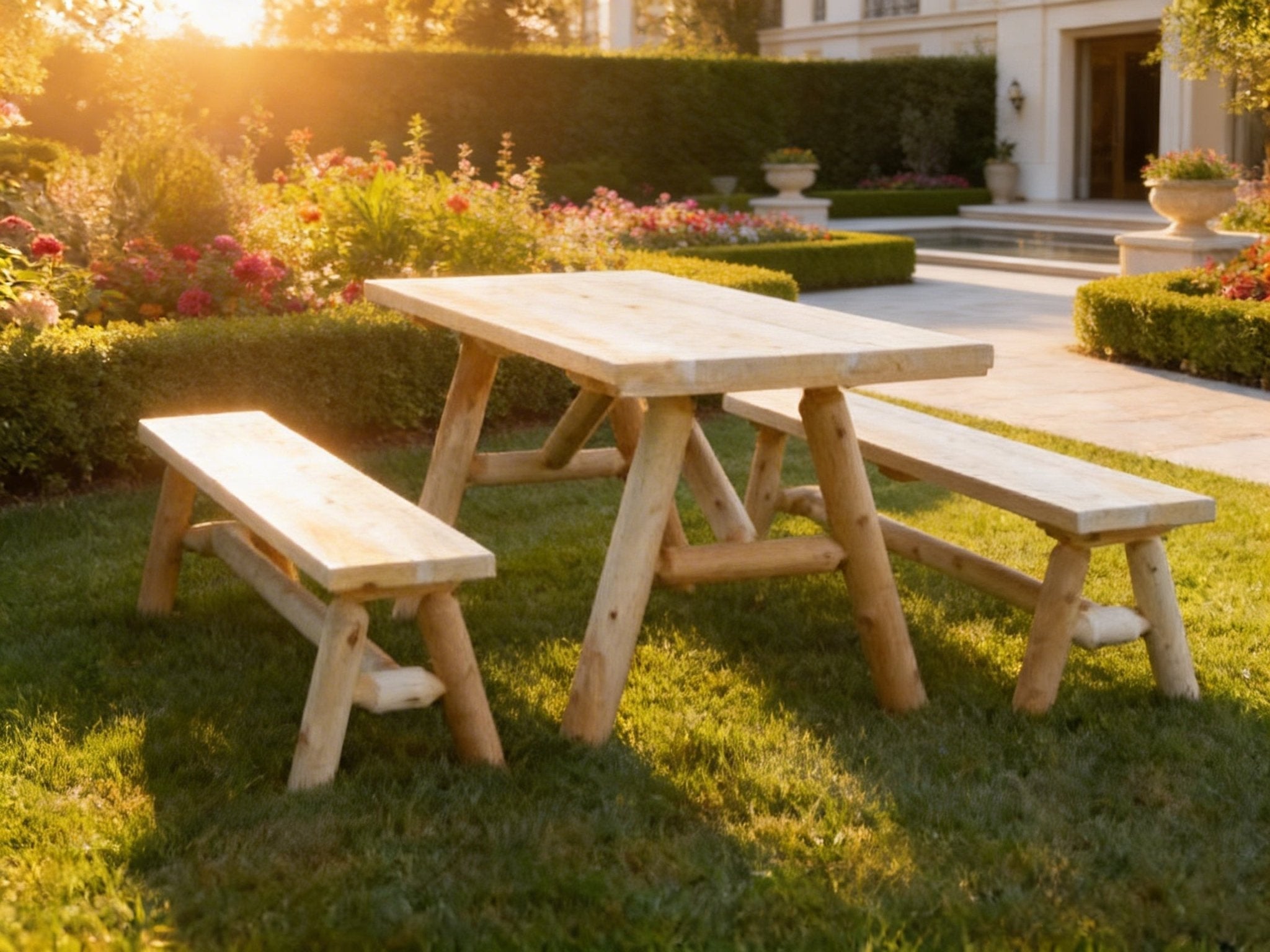 Solid Wood Farmhouse Dining Table